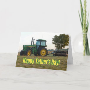 Tarjeta de tractor del Día del Padre Feliz