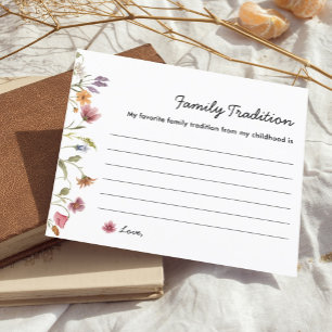 Tarjeta de tradición de la familia Baby Shower Wil