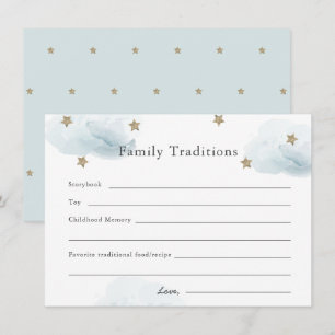 Tarjeta de tradición familiar Baby Shower Stars &