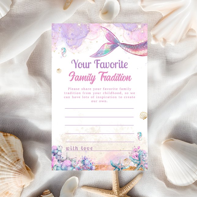 Tarjeta de tradición familiar de deseos de sirena (Subido por el creador)