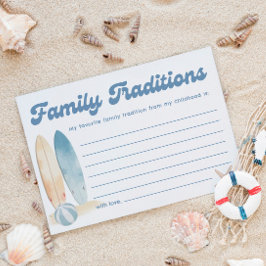 Tarjeta de Tradiciones Familiares Baby Shower para