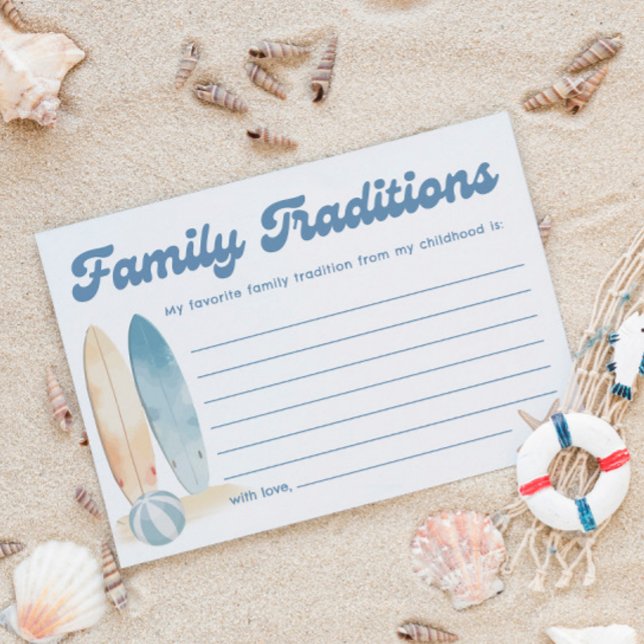 Tarjeta de Tradiciones Familiares Baby Shower para (Subido por el creador)