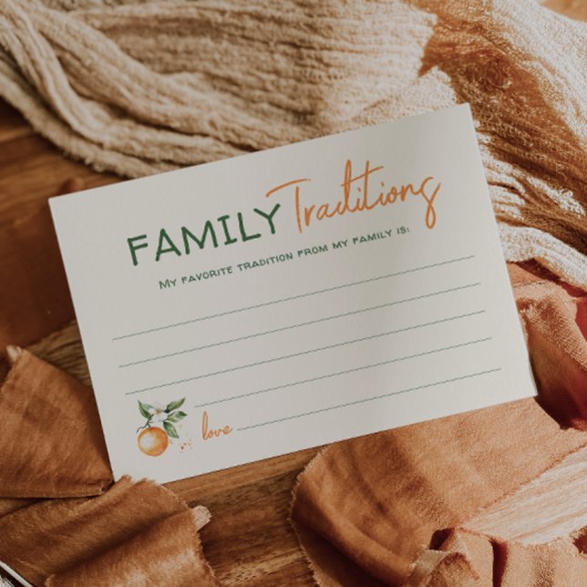 Tarjeta de tradiciones familiares de Baby Shower p (Subido por el creador)