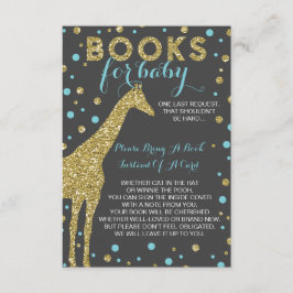 Tarjeta de traer un libro, baby shower, safari, do