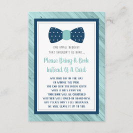 Tarjeta de traer un libro, hombrecito, baby shower