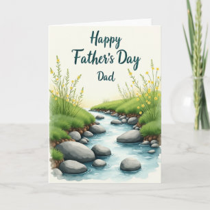 Tarjeta de transmisión del Día de los Padres Verde