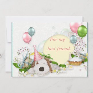 Tarjeta de tratamiento para el cumpleaños del perr