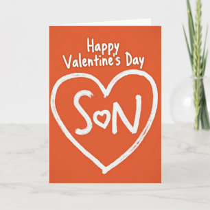 Tarjeta de trazo de pincel de San Valentín
