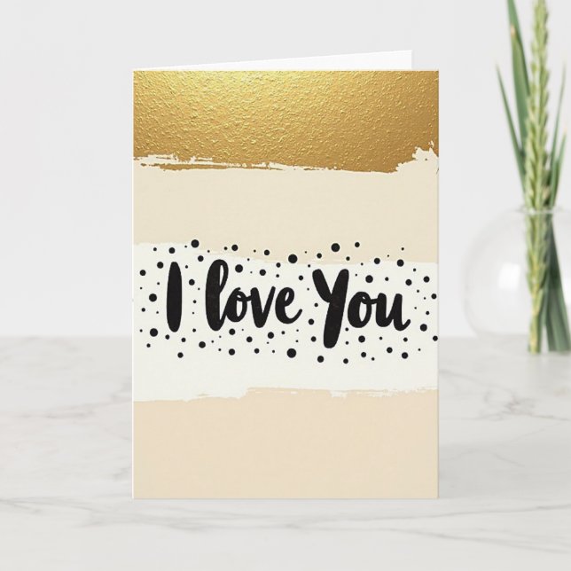 Tarjeta de Trazo Negrita 'Te Amo' (Anverso)