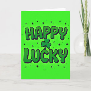 Tarjeta de Trébol Afortunado Feliz