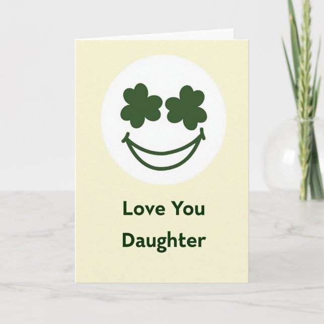 Tarjeta de trébol de amor a hija (Anverso)