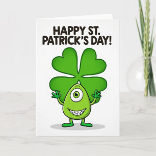 Tarjeta de trébol de monstruo verde