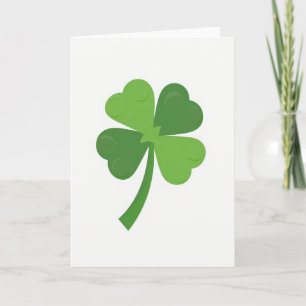 Tarjeta de Trébol de Papel de Oro