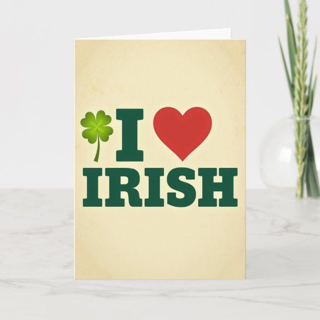 Tarjeta de Trébol Irlandés que Ama (Anverso)