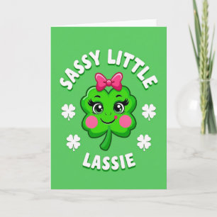 Tarjeta de trébol Sassy Lassie
