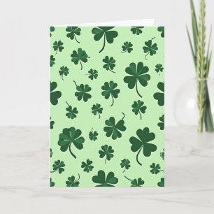 Tarjeta de Trébol Verde Afortunado