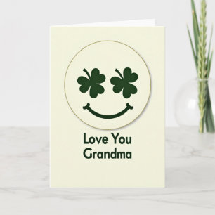 Tarjeta de Trébol Verde Te Quiero Abuela