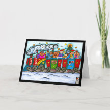 Tarjeta de tren de vacaciones