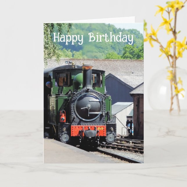 TARJETA DE TREN DE VAPOR (flor amarilla)