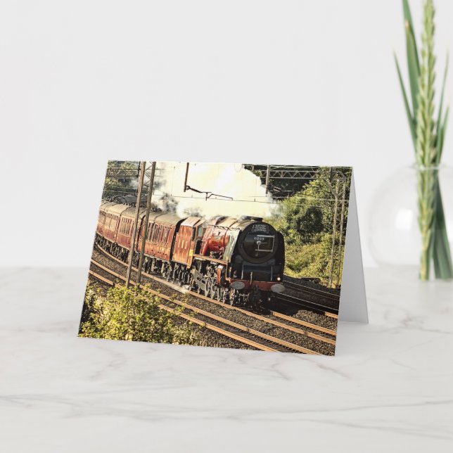 Tarjeta de tren de vapor en el campo (5503) (Anverso)