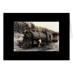 Tarjeta de tren de vapor vintage-todo tipo de ocas