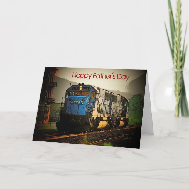 Tarjeta de tren del día del padre (Anverso)