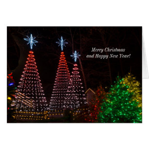 Tarjeta De Tres Árboles En Navidades De Midtown