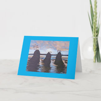 Tarjeta de tres damas