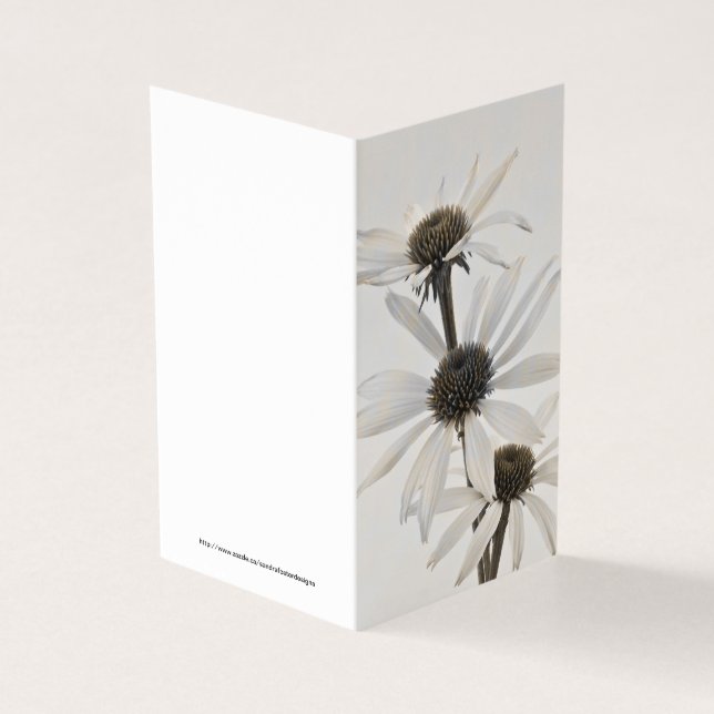 Tarjeta de tres flores de cono blanco (Exterior)