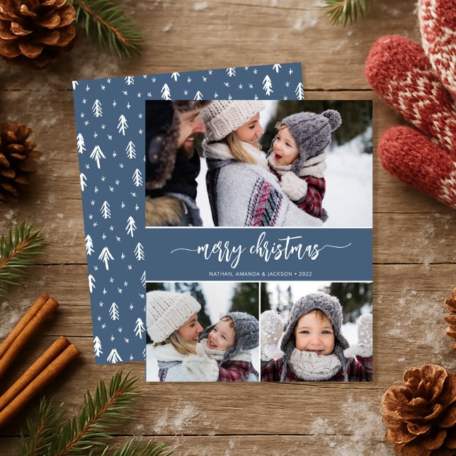 Tarjeta de tres fotos de Budget Merry Christmas Mo (Subido por el creador)