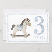 Tarjeta de tres meses de antigüedad Baby Boy Water