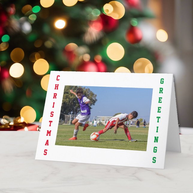 Tarjeta de tres Navidades de fotografía para niños (Subido por el creador)