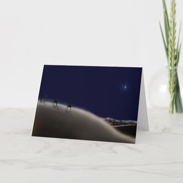 Tarjeta de tres Navidades de Wisemen (Anverso)