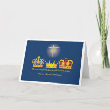 tarjeta de tres Navidades Reyes