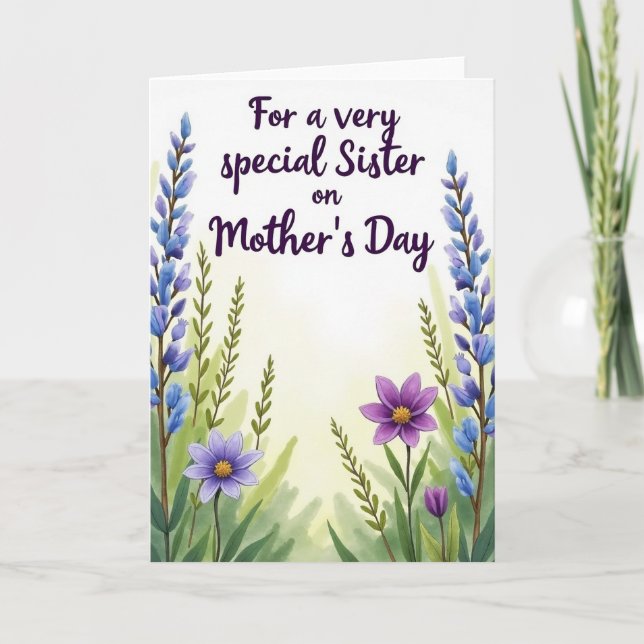 Tarjeta de Tributo de Flor Morada Rayada (Anverso)