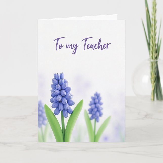 Tarjeta de Tributo Floral para Maestro (Anverso)