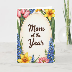 Tarjeta de tributo floral para una madre encantado