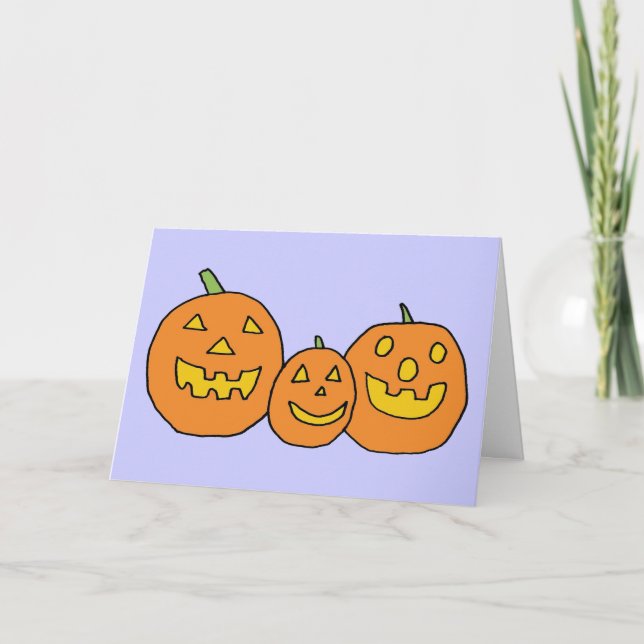 Tarjeta de trío Jack-o'-Lantern (Anverso)