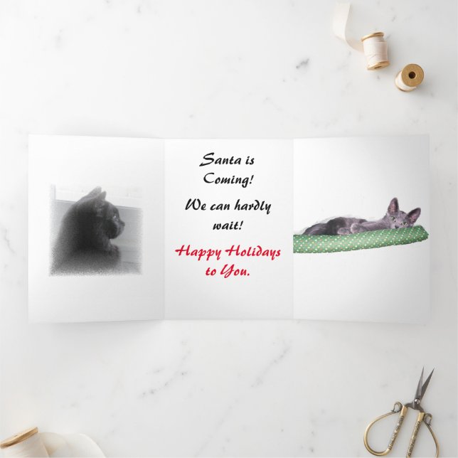 Tarjeta de Tríptico - Emoción de Navidad (Interior)