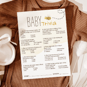 Tarjeta de trivialidades para bebes con burbujas d