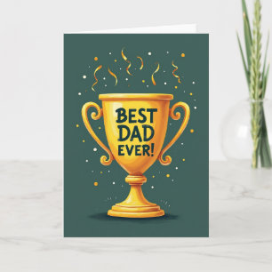 Tarjeta de Trofeo al Mejor Papá Verde Acuático