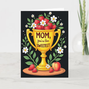 Tarjeta de Trofeo de Mamá más Dulce