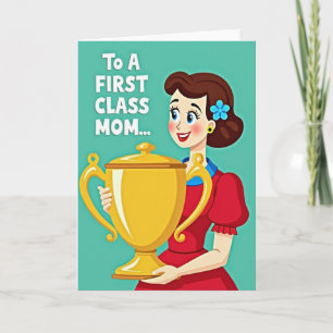 Tarjeta de Trofeo del Día de las Madres Dulces
