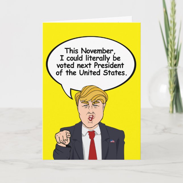 Tarjeta de Trump Halloween - Hay cosas aterradoras (Anverso)
