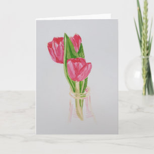 Tarjeta de Tulip Rojo