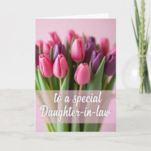 Tarjeta de Tulipán Ciruela Nuera