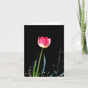 Tarjeta de tulipán de primavera