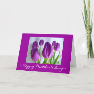 Tarjeta de tulipán del Día de la Madre Feliz