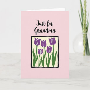 Tarjeta de Tulipán del Día de la Madre Hecha a Man