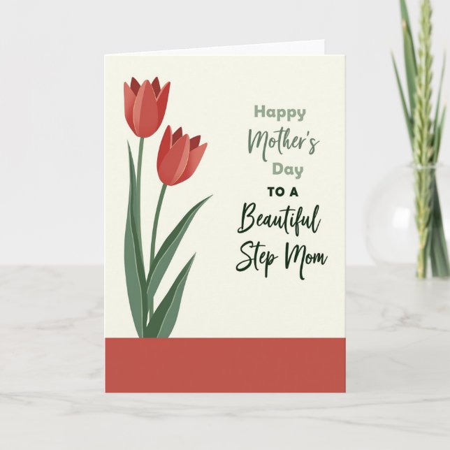 Tarjeta de Tulipán del Día de las Madres de Gratit (Anverso)